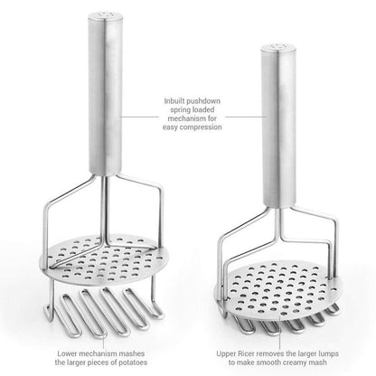 Potato Masher with Spring Stainless Steel